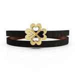 Gold Heart Flower Bracelet