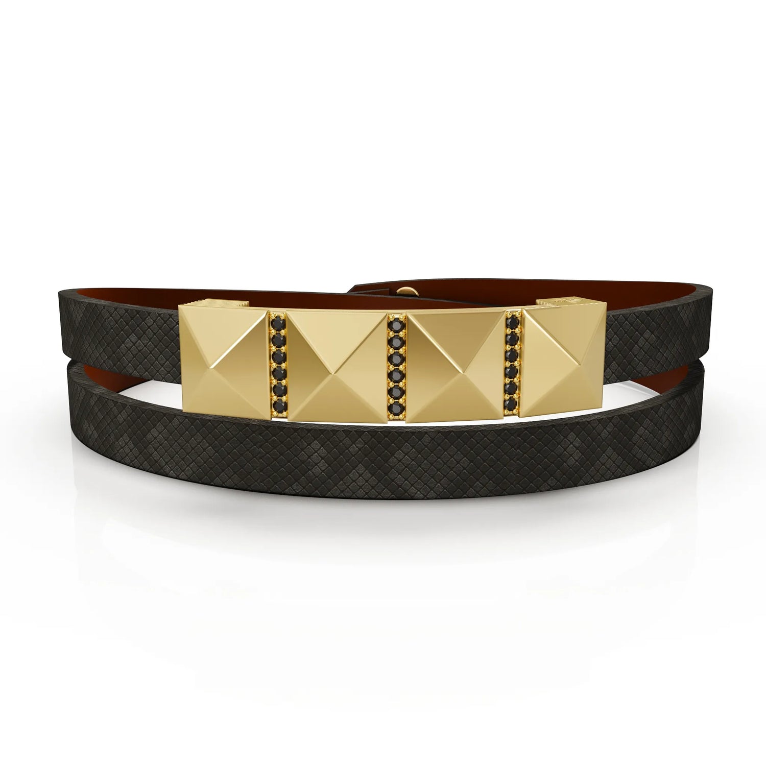 Gold Square Pyramid Bracelet