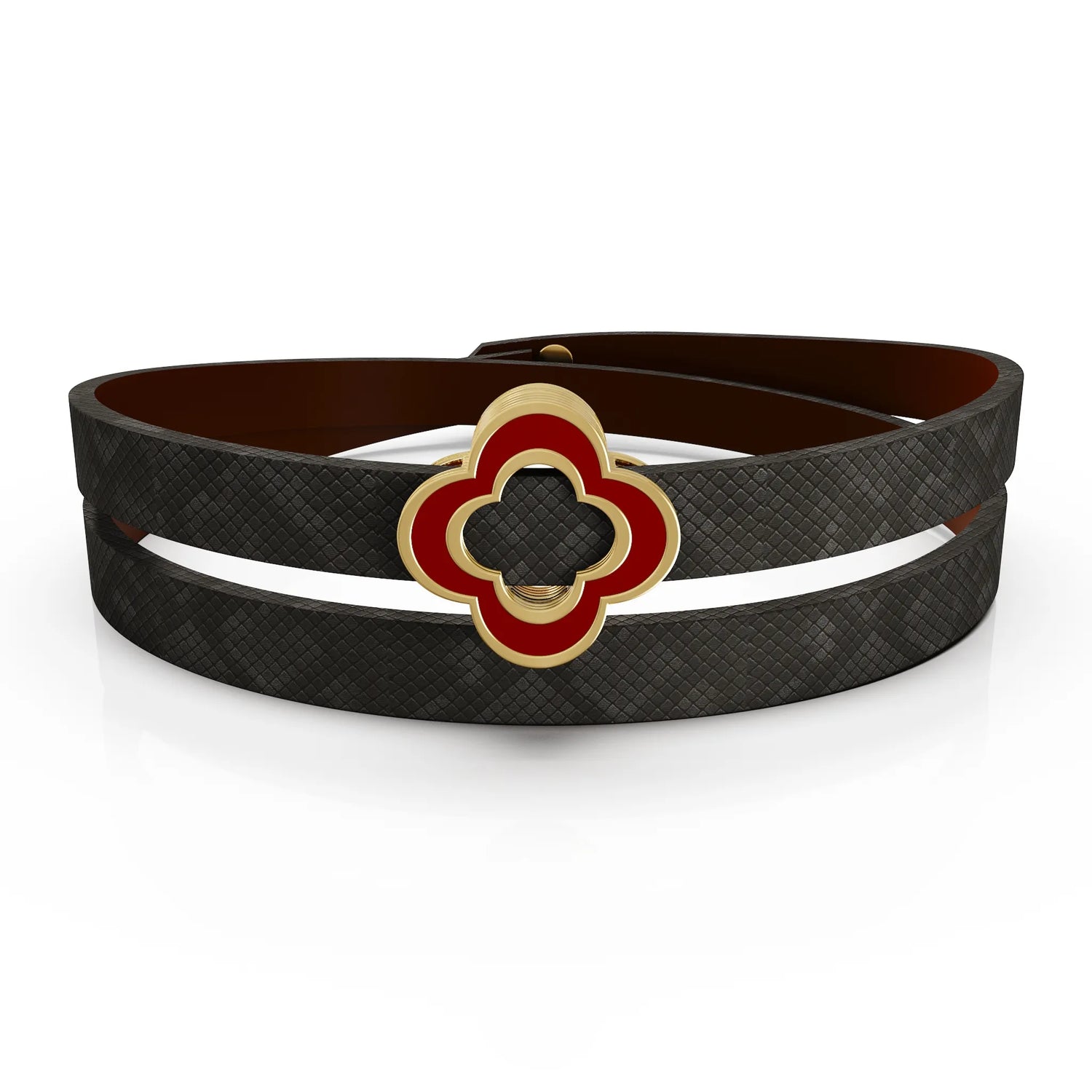 Gold Red Flower Bracelet