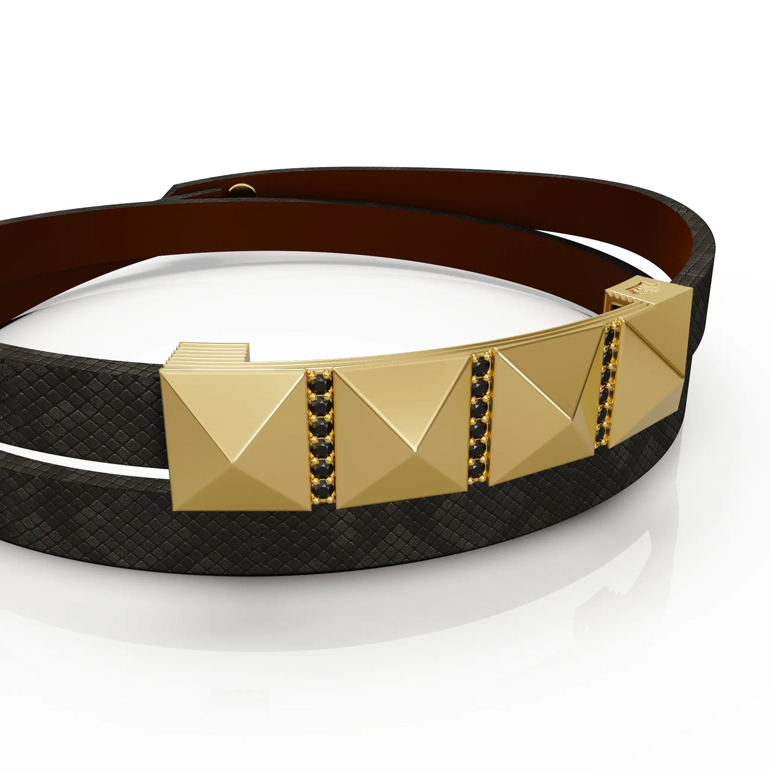 Gold Square Pyramid Bracelet