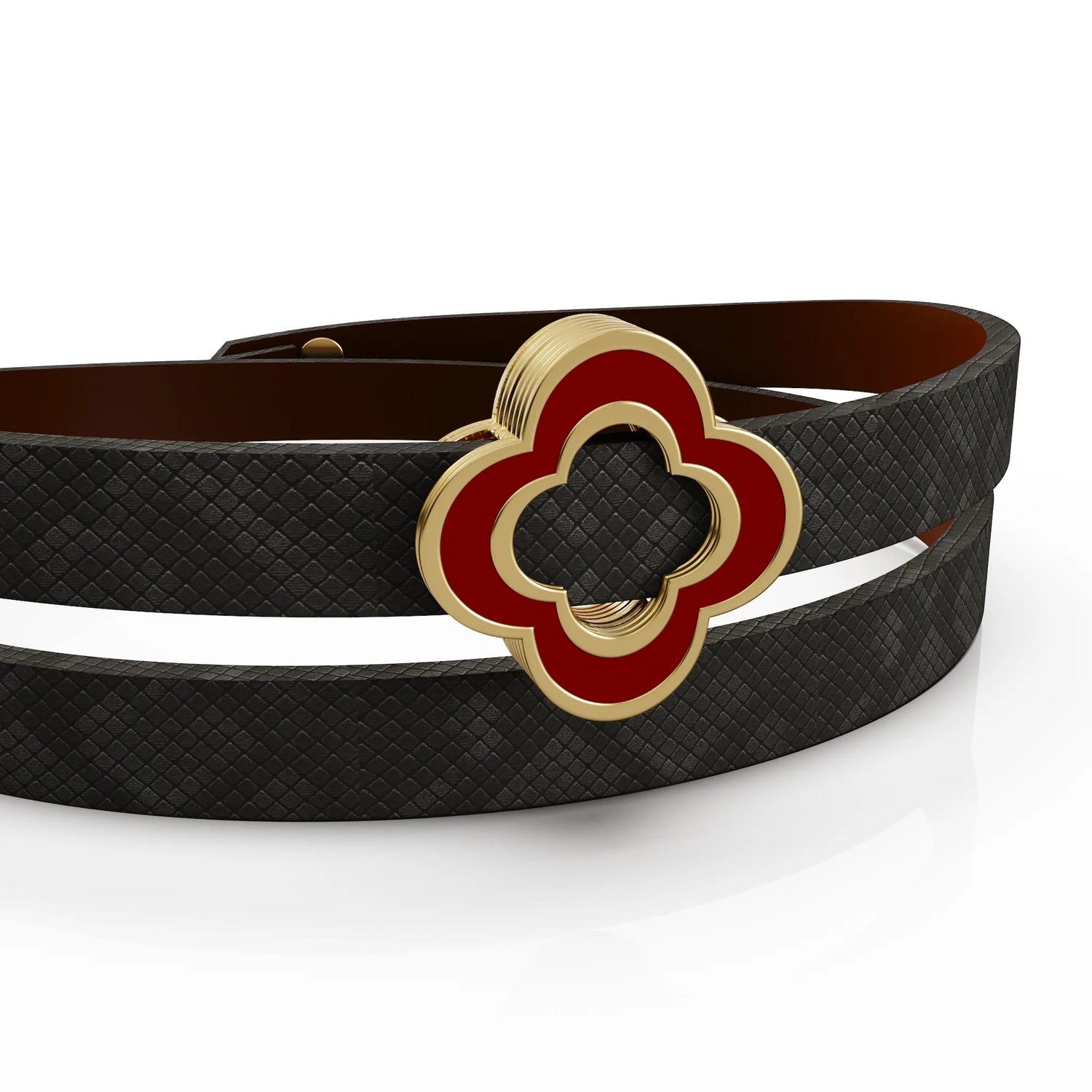 Gold Red Flower Bracelet