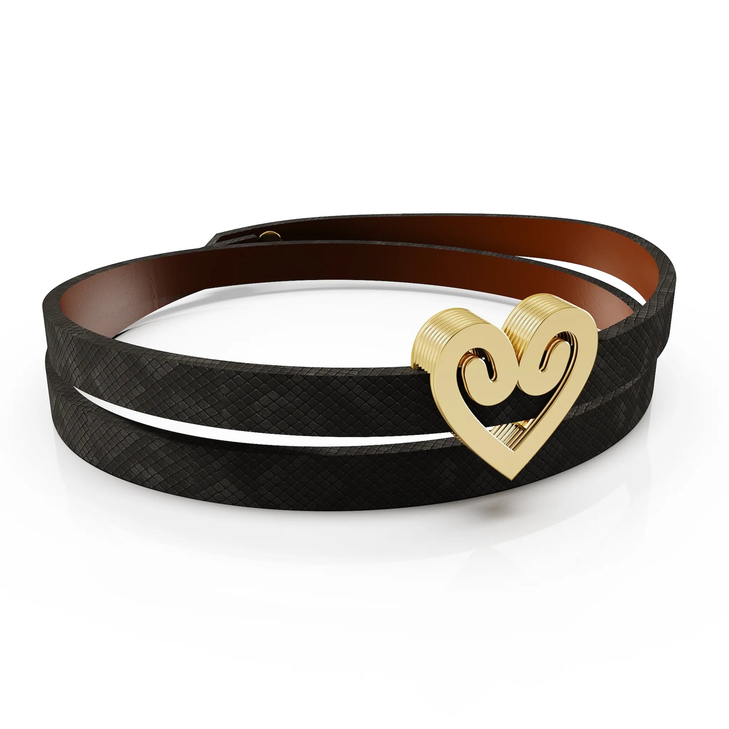 Gold Curved Heart Bracelet