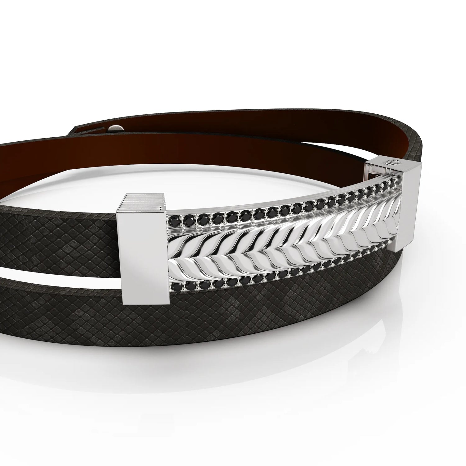 Silver Jewel Leaf Bracelet