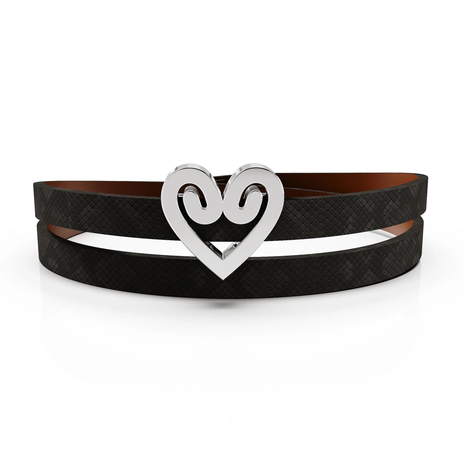 Silver Curved Heart Bracelet