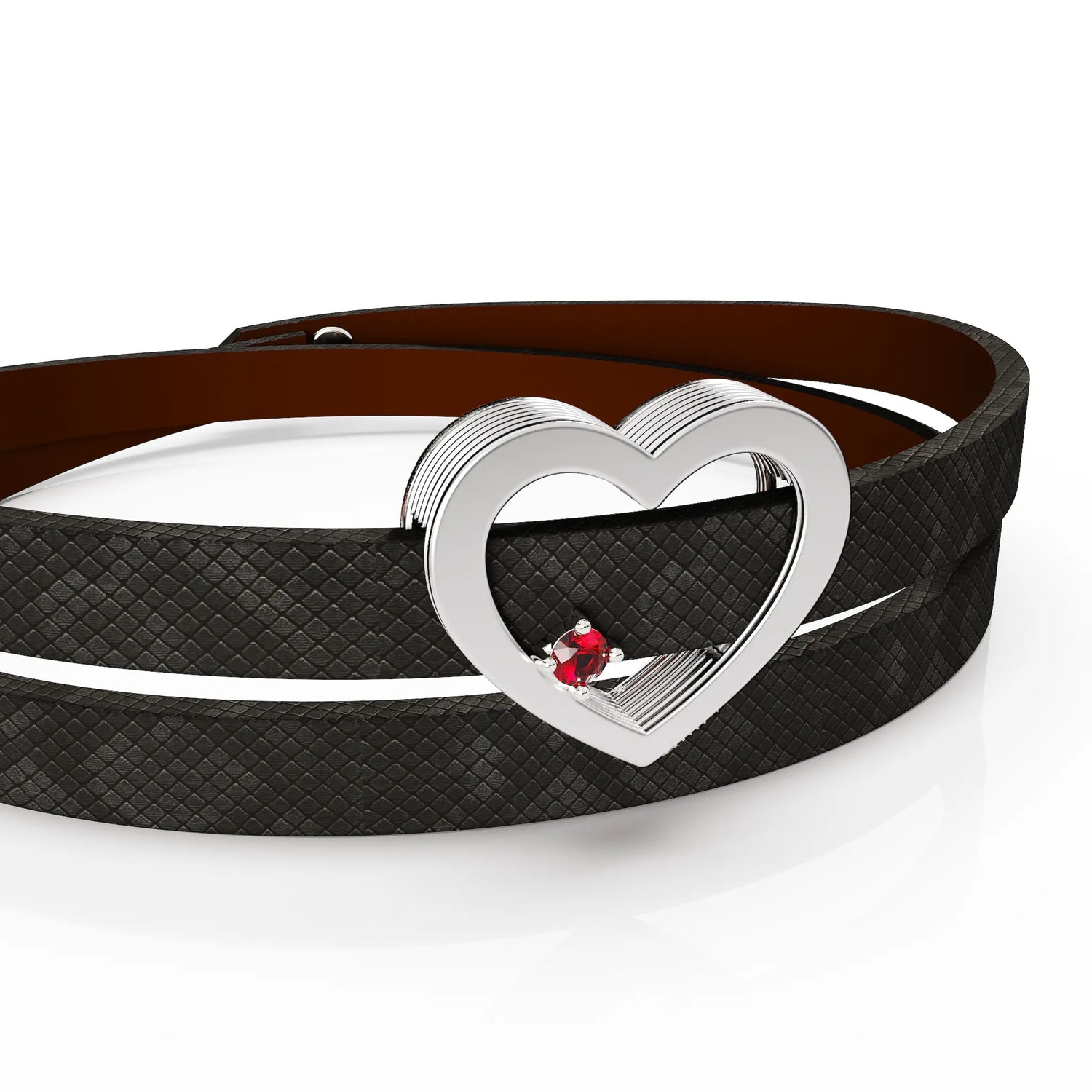 Silver Jewel Heart Bracelet