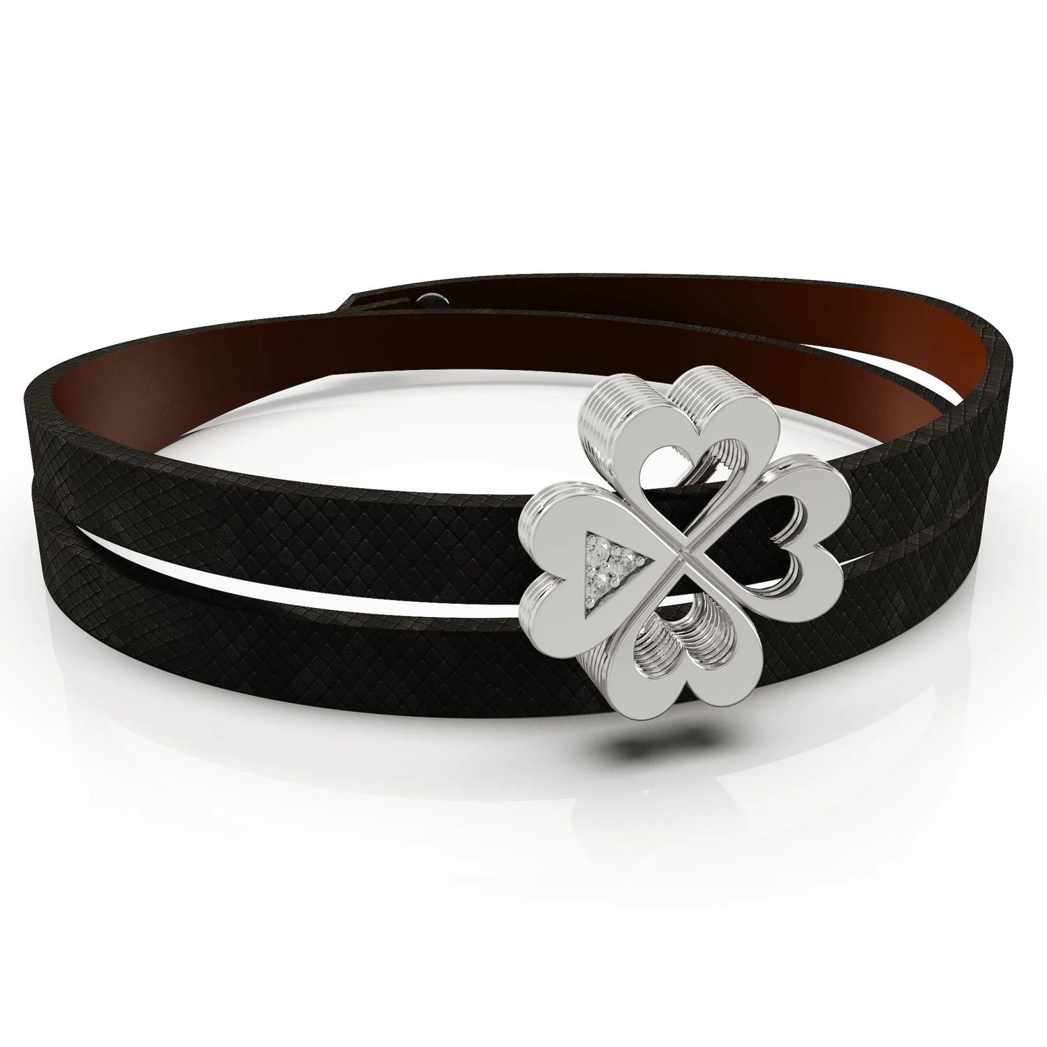 Silver Heart Flower Bracelet