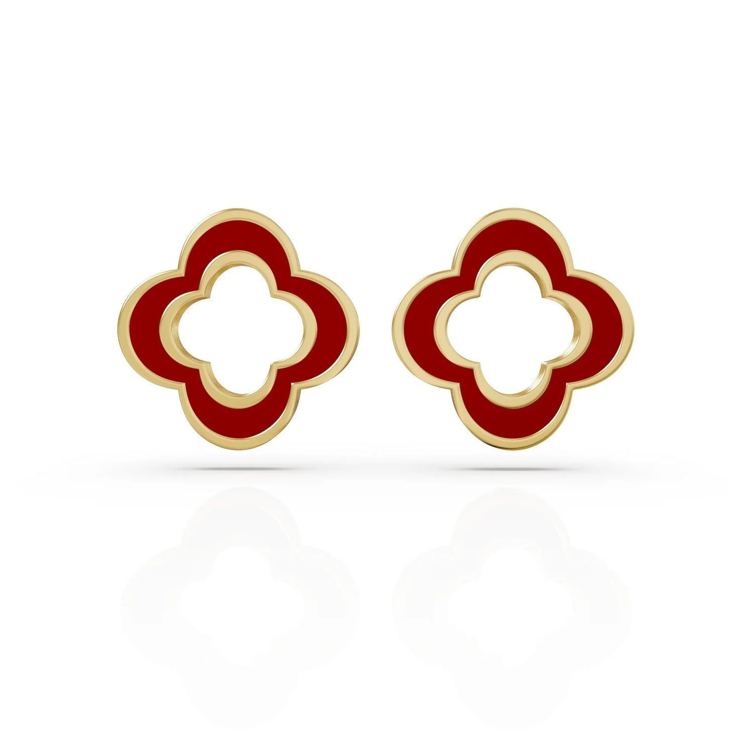 Red Flower Earring