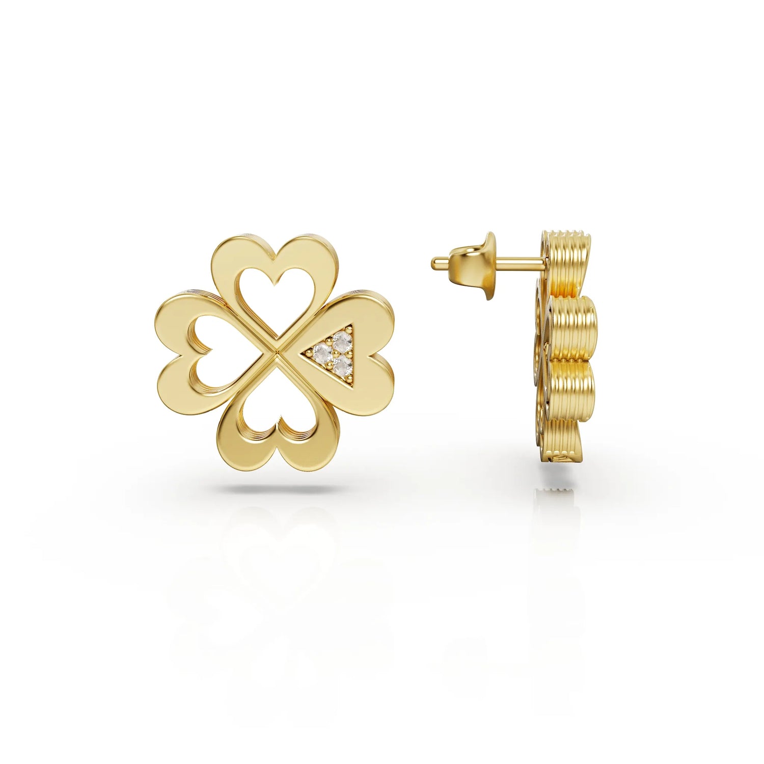 Heart Flower Earring