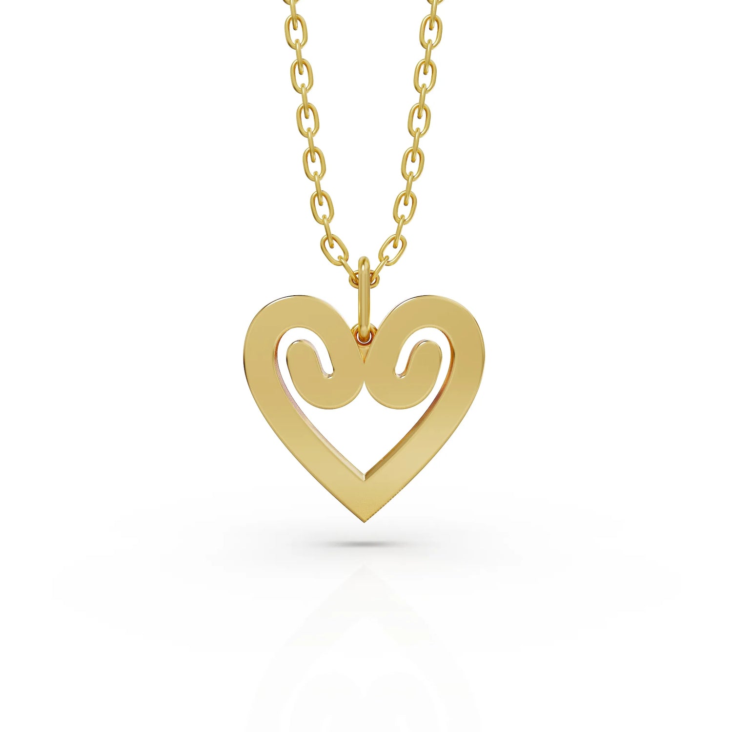Curved Heart Pendant